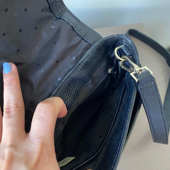 KATE SPADE Alexya Mini Black Pebbled Leather Crossbody Bag - Picture 8 of 14